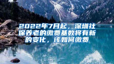 2022年7月起，深圳社保养老的缴费基数将有新的变化，该如何缴费