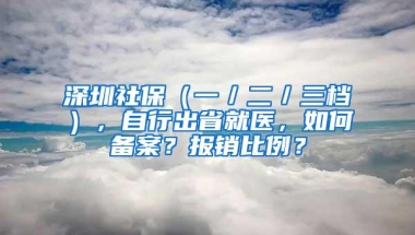 深圳社保（一／二／三档），自行出省就医，如何备案？报销比例？