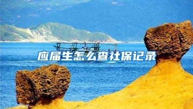应届生怎么查社保记录
