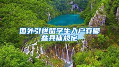 国外引进留学生入户有哪些具体规定