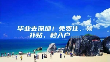 毕业去深圳！免费住、领补贴、秒入户......