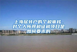 上海居转户的个税审核，对个人所得税征税项目是如何要求的