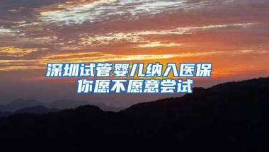 深圳试管婴儿纳入医保 你愿不愿意尝试
