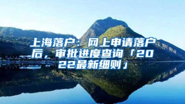 上海落户：网上申请落户后，审批进度查询「2022最新细则」