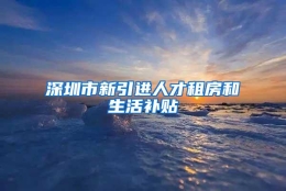 深圳市新引进人才租房和生活补贴