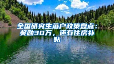 全国研究生落户政策盘点：奖励30万，还有住房补贴