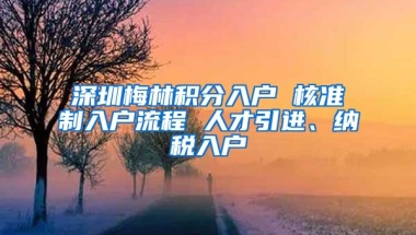 深圳梅林积分入户 核准制入户流程 人才引进、纳税入户