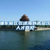 浦东新区引进海外高层次人才意见