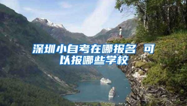 深圳小自考在哪报名 可以报哪些学校