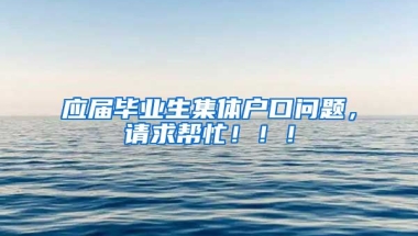 应届毕业生集体户口问题，请求帮忙！！！