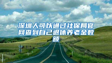 深圳人可以通过社保局官网查到自己退休养老金数额