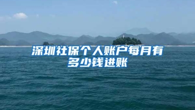 深圳社保个人账户每月有多少钱进账
