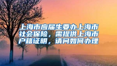 上海市应届生要办上海市社会保险，需提供上海市户籍证明，请问如何办理