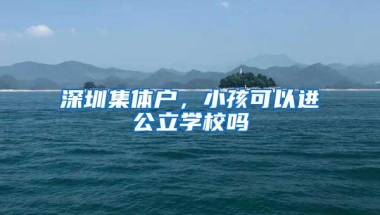 深圳集体户，小孩可以进公立学校吗