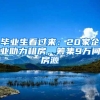 毕业生看过来：20家企业助力租房，筹集9万间房源