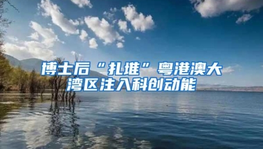 博士后“扎堆”粤港澳大湾区注入科创动能
