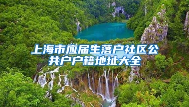 上海市应届生落户社区公共户户籍地址大全