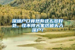 深圳户口竟然有这么多好处，怪不得大家挤破头入深户！