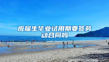 应届生毕业试用期要签劳动合同吗