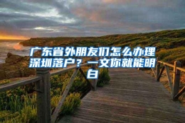 广东省外朋友们怎么办理深圳落户？一文你就能明白