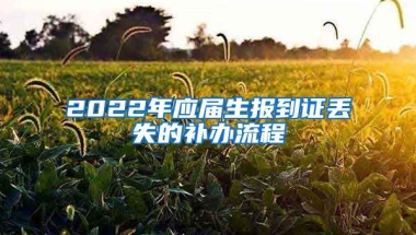 2022年应届生报到证丢失的补办流程