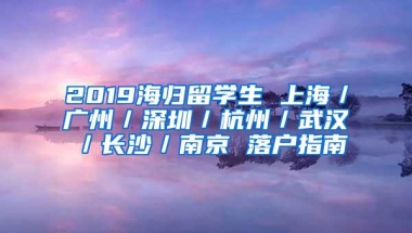 2019海归留学生 上海／广州／深圳／杭州／武汉／长沙／南京 落户指南