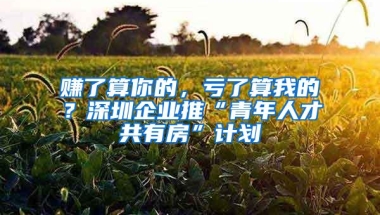 赚了算你的，亏了算我的？深圳企业推“青年人才共有房”计划