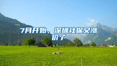 7月开始，深圳社保又涨价了