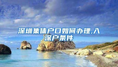 深圳集体户口如何办理,入深户条件