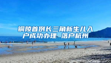 铜陵首例长三角新生儿入户成功办理 落户杭州