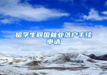 留学生回国就业落户手续申请