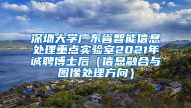 深圳大学广东省智能信息处理重点实验室2021年诚聘博士后（信息融合与图像处理方向）