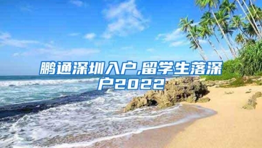 鹏通深圳入户,留学生落深户2022