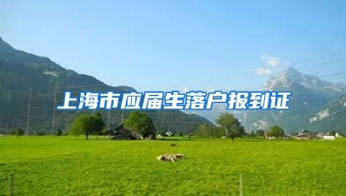 上海市应届生落户报到证