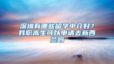 深圳有哪些留学中介好？我职高生可以申请去新西兰吗