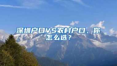 深圳户口VS农村户口，你怎么选？