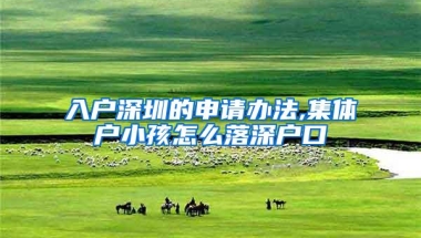 入户深圳的申请办法,集体户小孩怎么落深户口