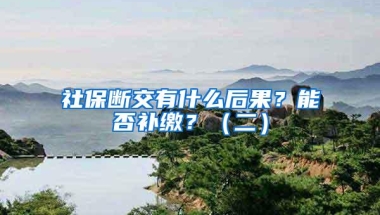 社保断交有什么后果？能否补缴？（二）