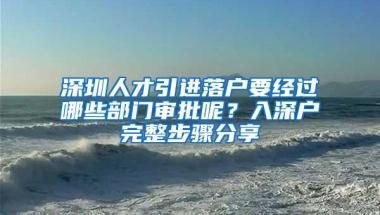 深圳人才引进落户要经过哪些部门审批呢？入深户完整步骤分享