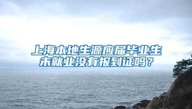 上海本地生源应届毕业生未就业没有报到证吗？