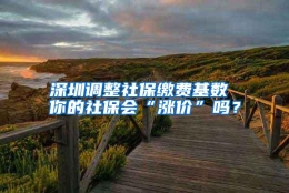 深圳调整社保缴费基数 你的社保会“涨价”吗？