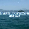 引进高层次人才生活补贴申请流程
