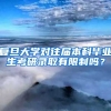 复旦大学对往届本科毕业生考研录取有限制吗？