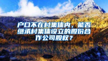 户口不在村集体内，能否继承村集体设立的股份合作公司股权？