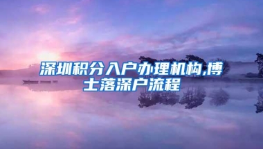 深圳积分入户办理机构,博士落深户流程