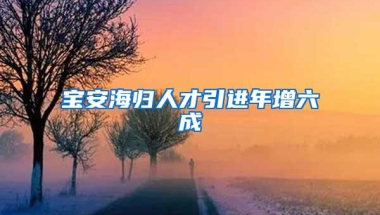 宝安海归人才引进年增六成