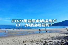 2021年如何申请深圳户口，办理流程如何？