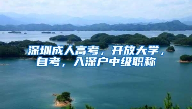 深圳成人高考，开放大学，自考，入深户中级职称