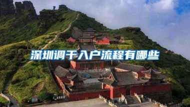 深圳调干入户流程有哪些