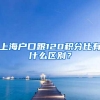 上海户口跟120积分比有什么区别？